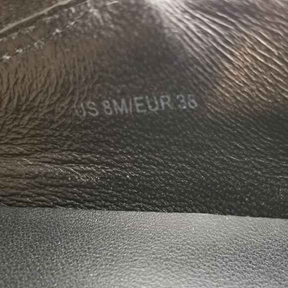 Vince Saxon Women's Stretch Leather Platform Sneaker Black White Casual Size 8 - Picture 9 of 9